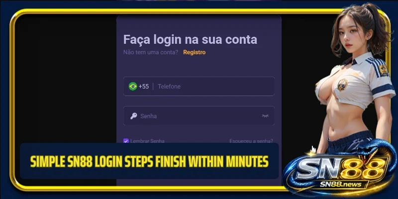 Simple SN88 login steps finish within minutes