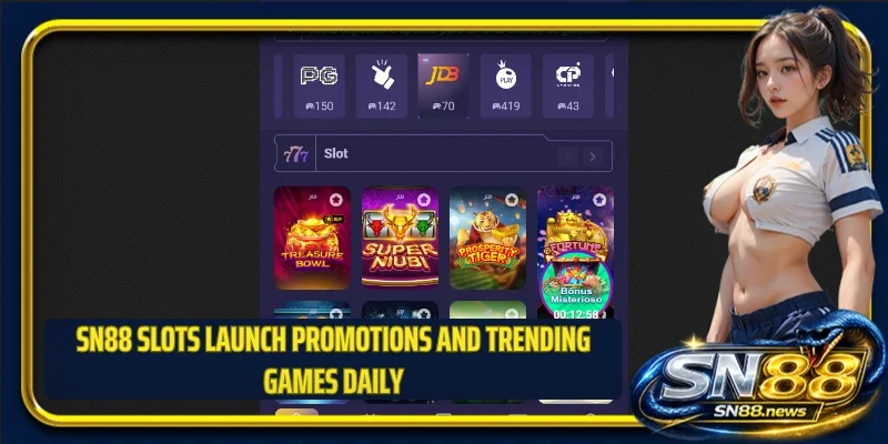 SN88 slots launch promotions and trending games daily