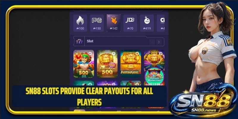 SN88 slots provide clear payouts for all players